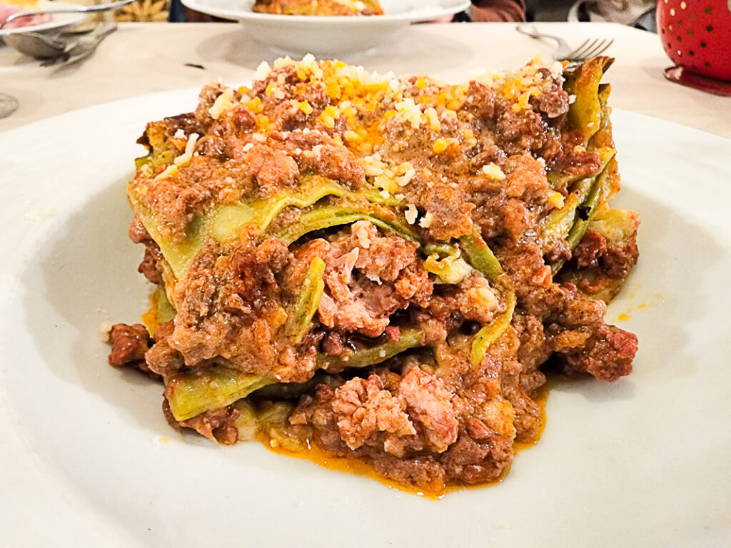 authentic lasagna Bolognese at Trattoria da Me