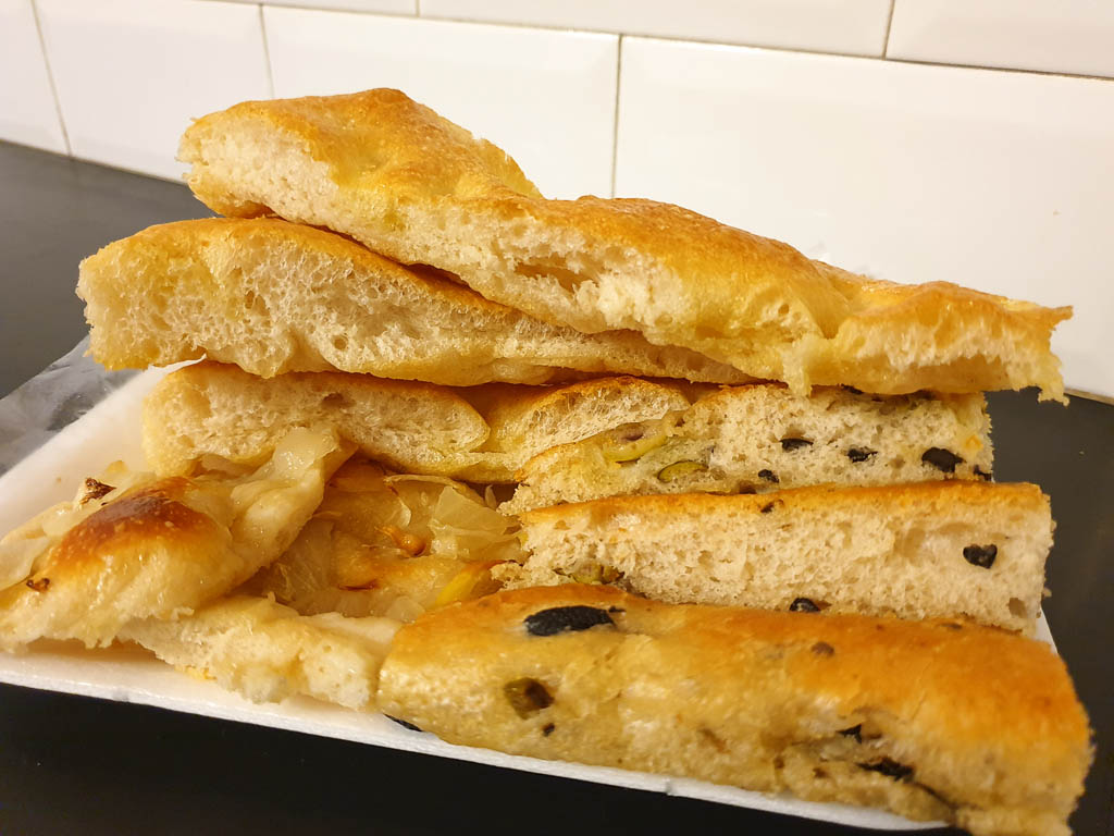Eating Snacks in Italy - focaccia